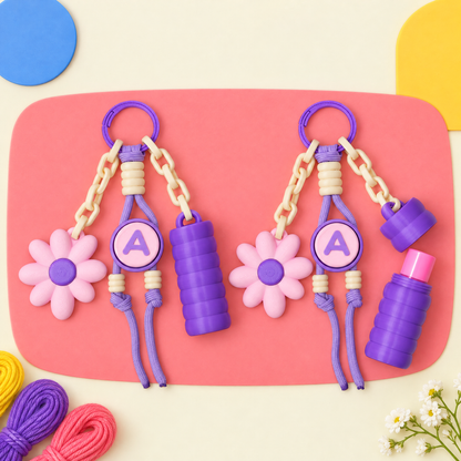 Lip Balm Kutulu Clicker'lı Anahtarlık